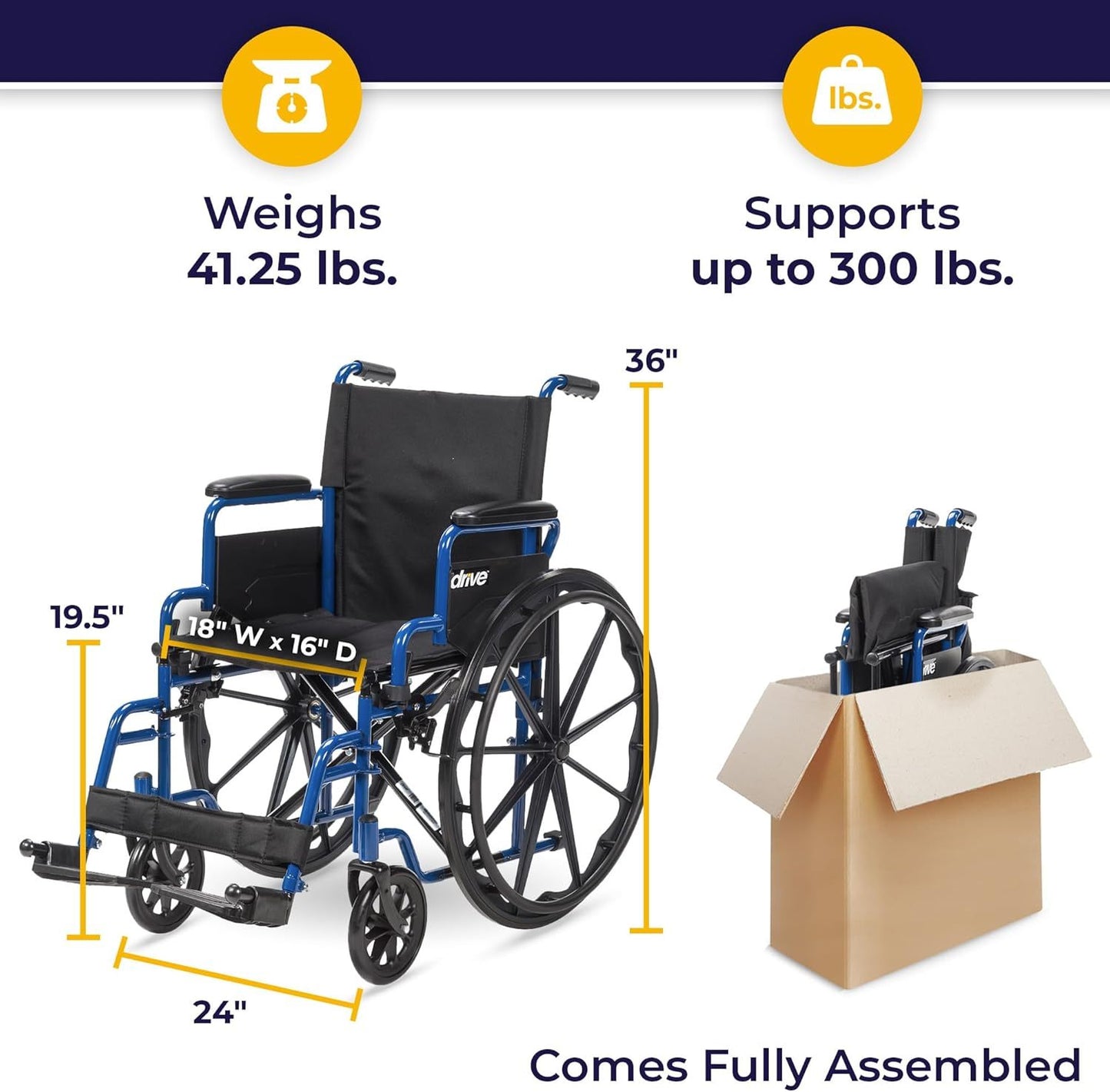 Lightweight Folding Wheelchair