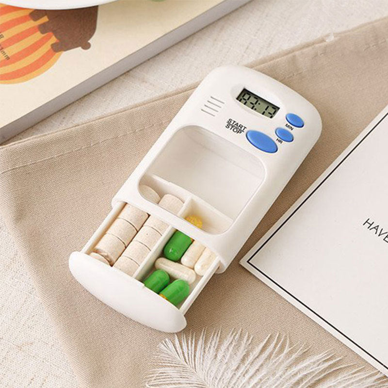 Portable Pill Reminder with LED Display and Alarm