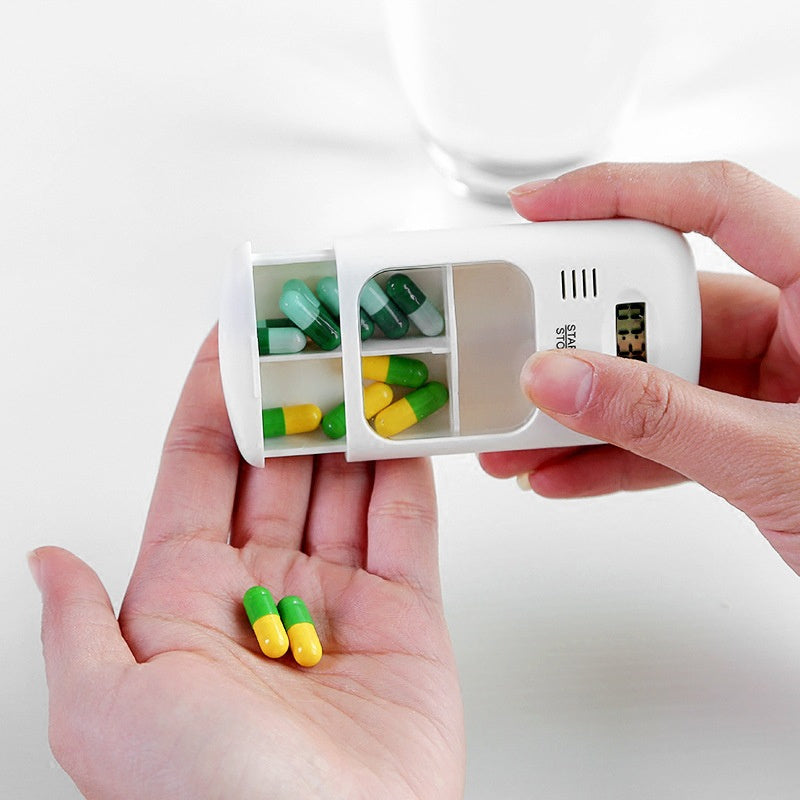 Portable Pill Reminder with LED Display and Alarm