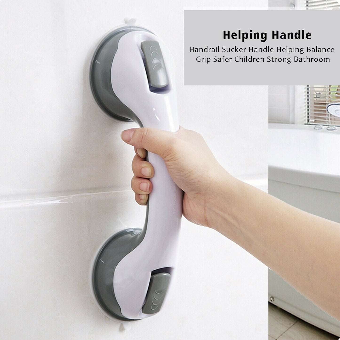 Portable Shower and Bath Safety Grab Bar with Strong Suction Grip