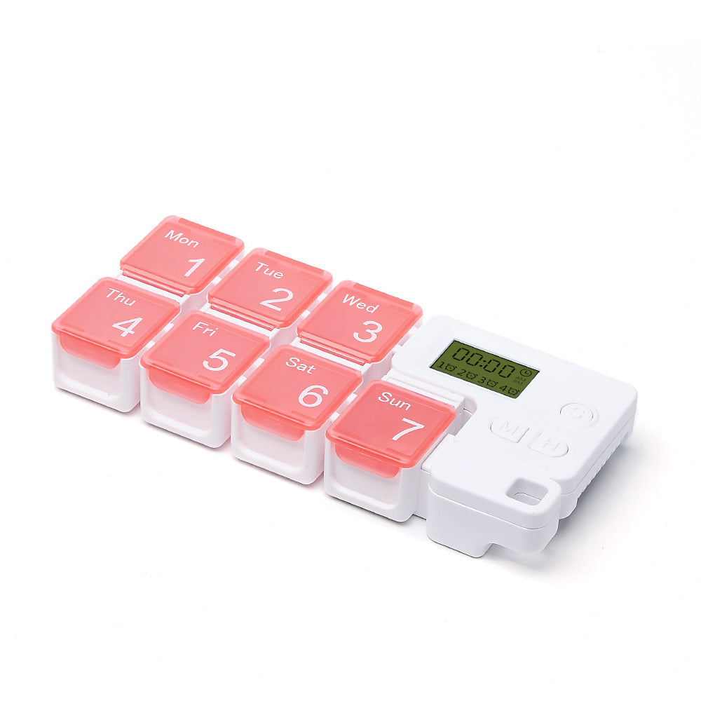 7-Day Medicine Storage Box with Timer Reminder