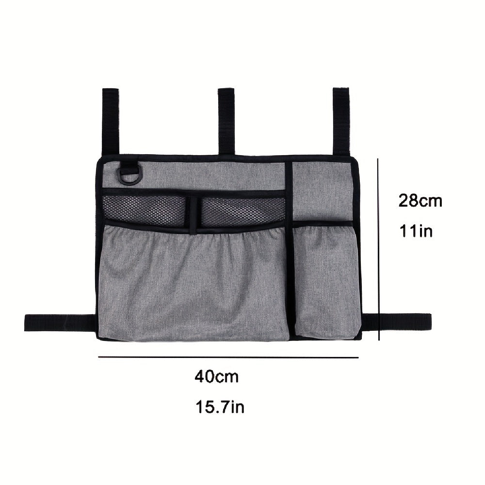 Organizer Pouch Bag With Cup Holder For Rollator Or Folding Walker