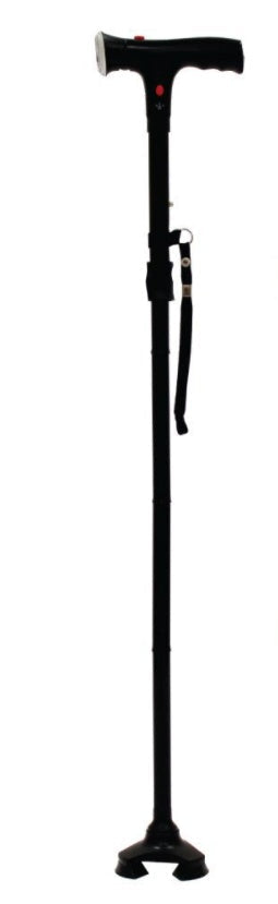 Adjustable Safety Cane with LED Light and SOS Alarm