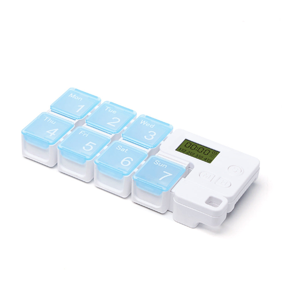 7-Day Medicine Storage Box with Timer Reminder