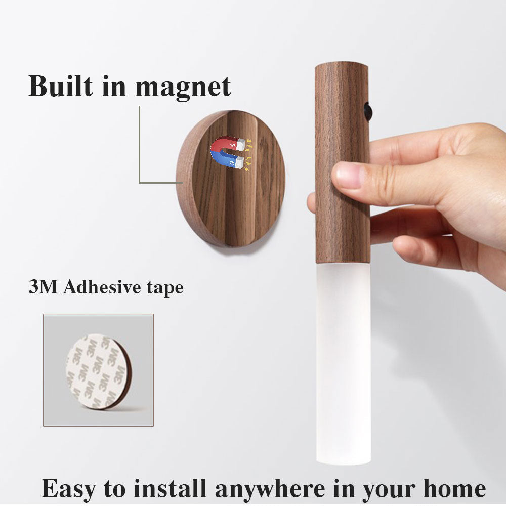 Magnetic Removable Motion Sensor LED Night Light with USB Rechargeable Battery